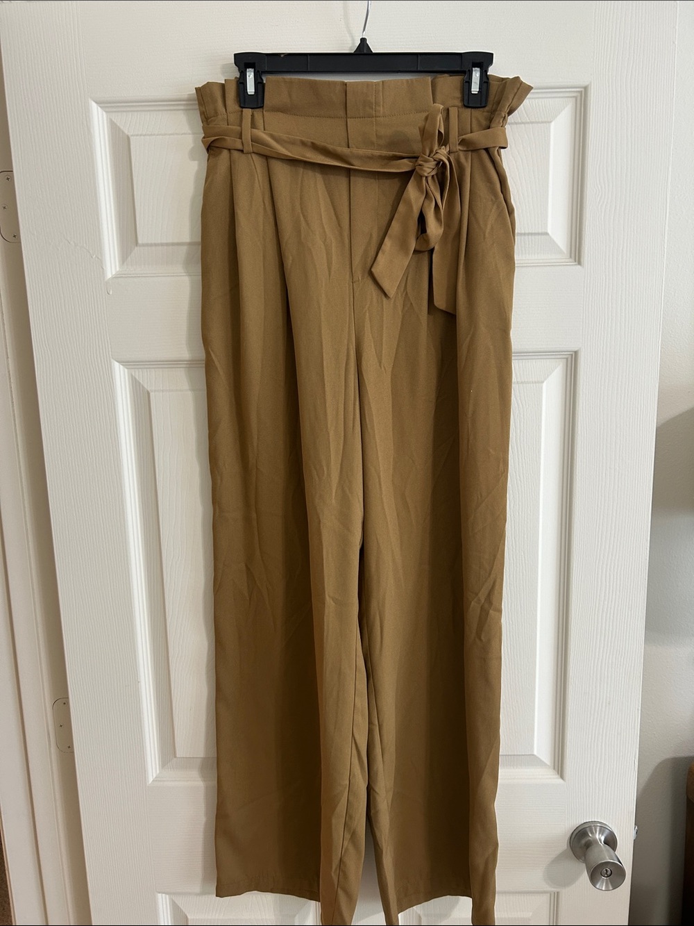 a new day Paperbag Waist Wide-Leg Pants - Camel Brown